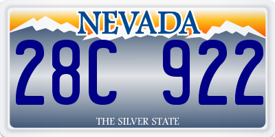 NV license plate 28C922