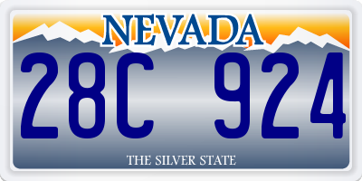 NV license plate 28C924