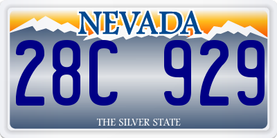 NV license plate 28C929