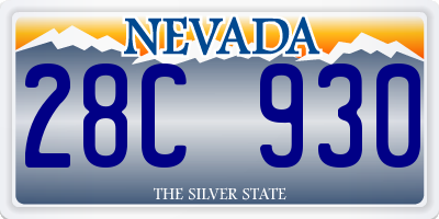NV license plate 28C930