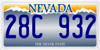 NV license plate 28C932