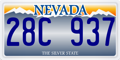 NV license plate 28C937
