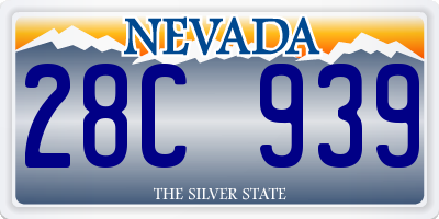 NV license plate 28C939