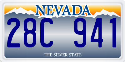 NV license plate 28C941