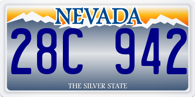 NV license plate 28C942