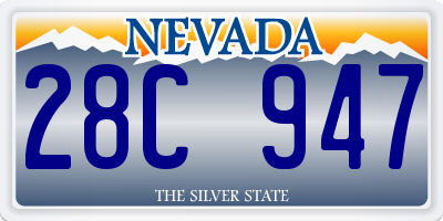 NV license plate 28C947