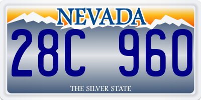 NV license plate 28C960