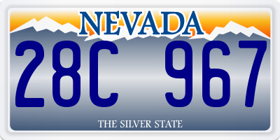 NV license plate 28C967