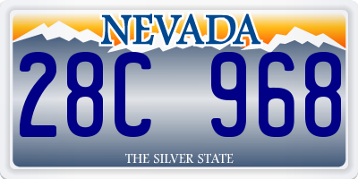 NV license plate 28C968