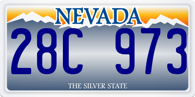 NV license plate 28C973