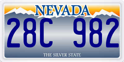 NV license plate 28C982