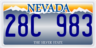 NV license plate 28C983