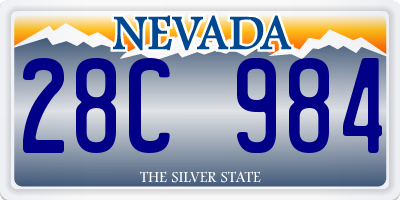 NV license plate 28C984