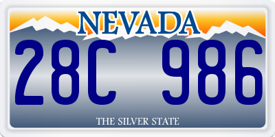 NV license plate 28C986