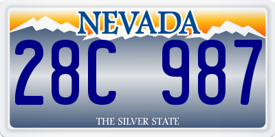 NV license plate 28C987