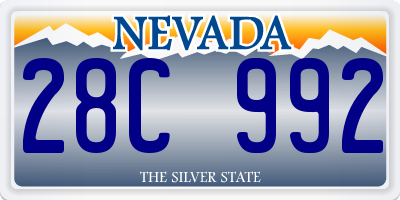 NV license plate 28C992