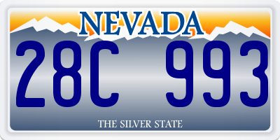 NV license plate 28C993