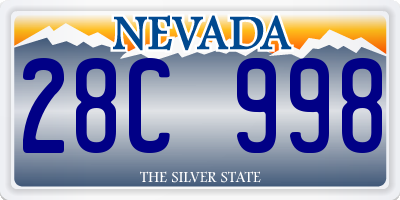 NV license plate 28C998