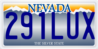 NV license plate 291LUX