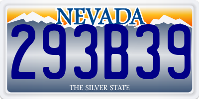 NV license plate 293B39