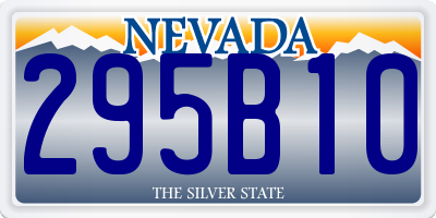 NV license plate 295B10