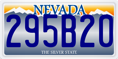 NV license plate 295B20