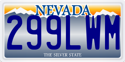 NV license plate 299LWM