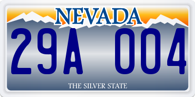 NV license plate 29A004