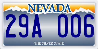 NV license plate 29A006