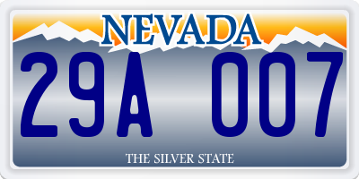 NV license plate 29A007