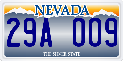 NV license plate 29A009