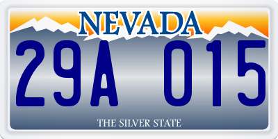 NV license plate 29A015