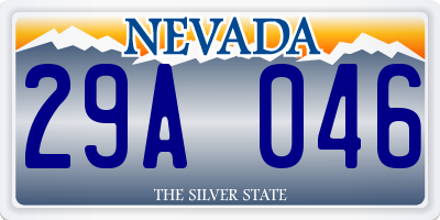 NV license plate 29A046