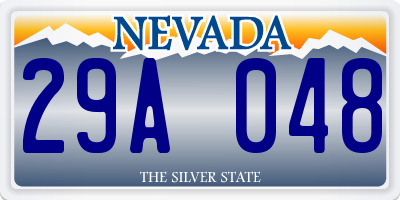 NV license plate 29A048
