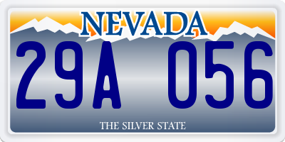 NV license plate 29A056