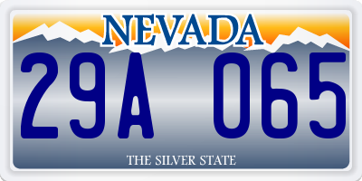 NV license plate 29A065