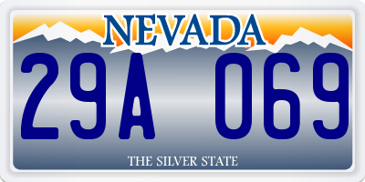 NV license plate 29A069