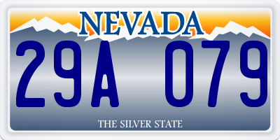 NV license plate 29A079