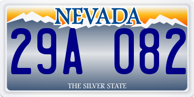NV license plate 29A082