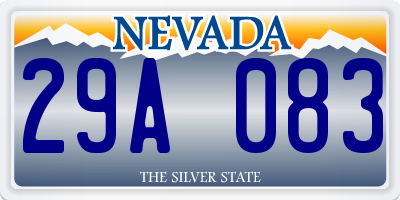 NV license plate 29A083