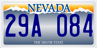 NV license plate 29A084