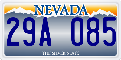 NV license plate 29A085