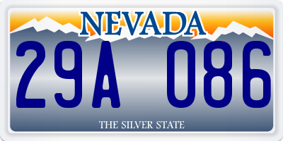 NV license plate 29A086