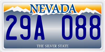 NV license plate 29A088