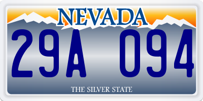 NV license plate 29A094