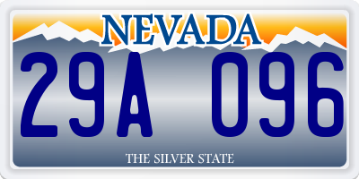 NV license plate 29A096