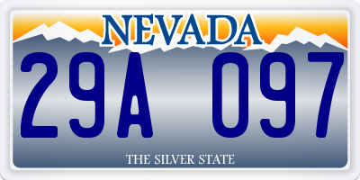 NV license plate 29A097