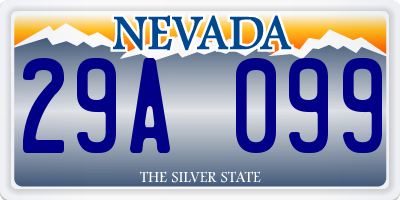 NV license plate 29A099