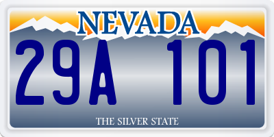 NV license plate 29A101
