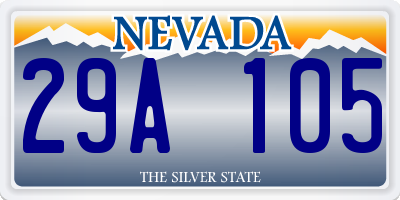 NV license plate 29A105